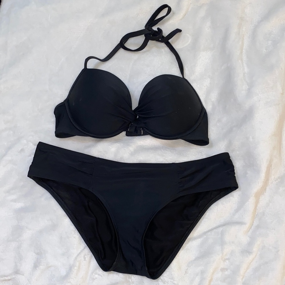 Aerie Pushup Black Bikini Set